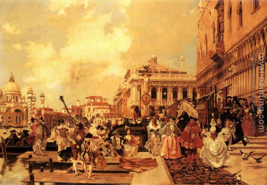 Flameng Francois : Le carneval a Venise
